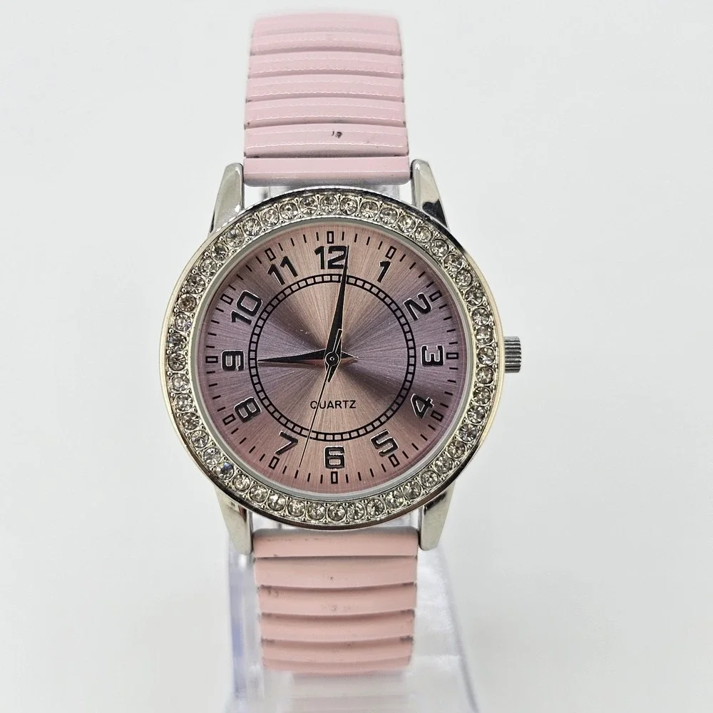 Women's Watch 36MM Pink Dial Pink Stretch Metal Band 5.75